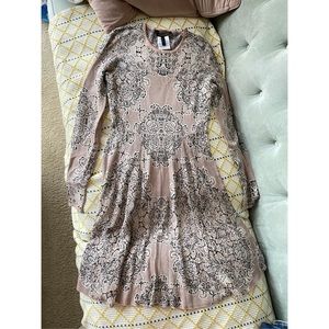 BCBGMAXAZRIA Dusty Pink Knits Midi Dress